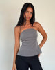Image de Mairi Longline Bandeau Top in Charcoal Tailoring