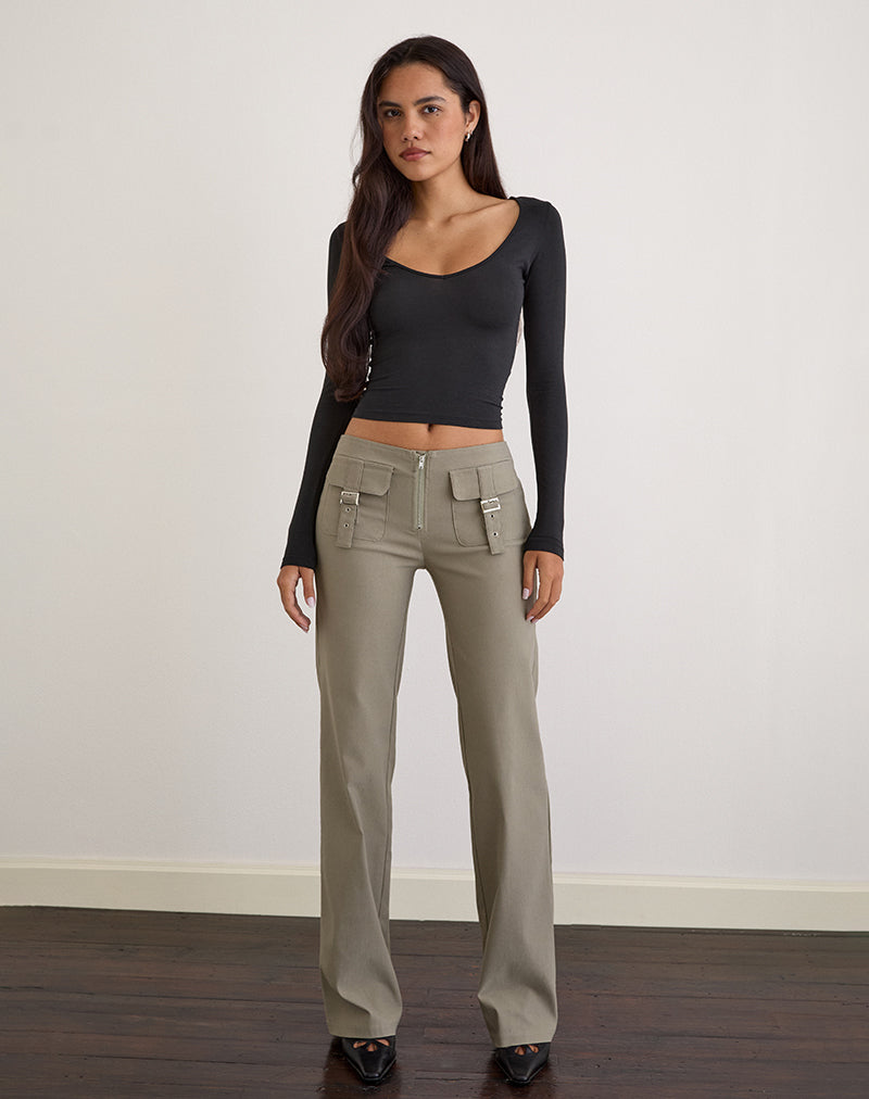 Image de Maite Pocket Trouser in Tailoring Taupe