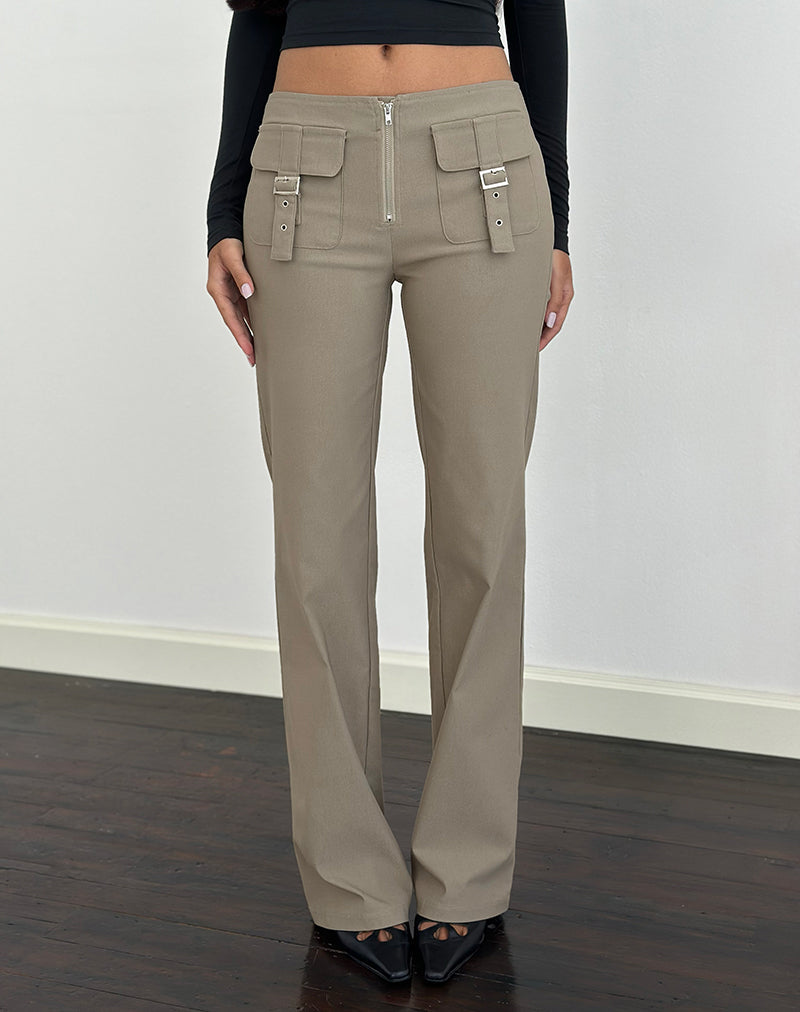 Image de Maite Pocket Trouser in Tailoring Taupe