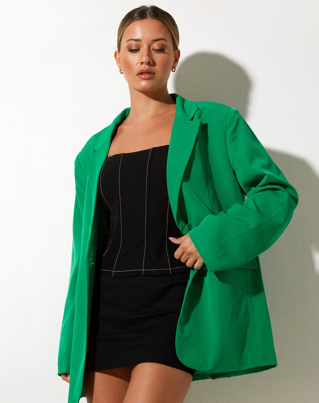 Blazer Maiwa en vert tailleur