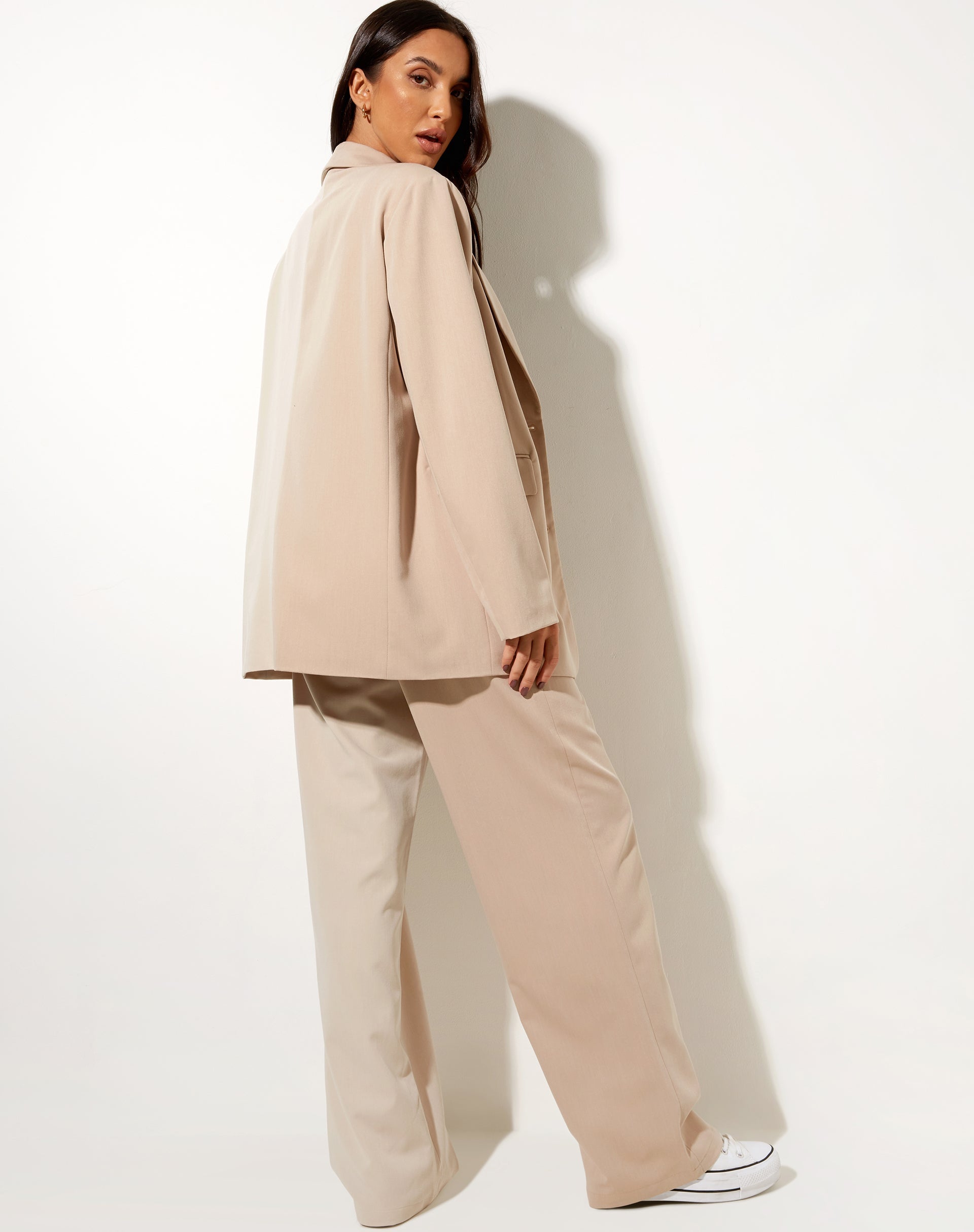Image de Maiwa Blazer in Contrast Tan and Beige