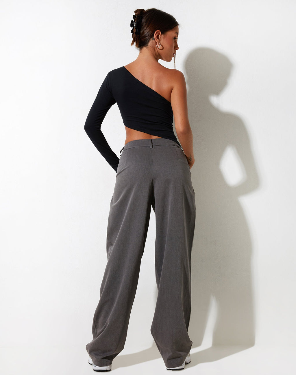 Pantalon à jambes larges Sakaria, Tailoring Charcoal