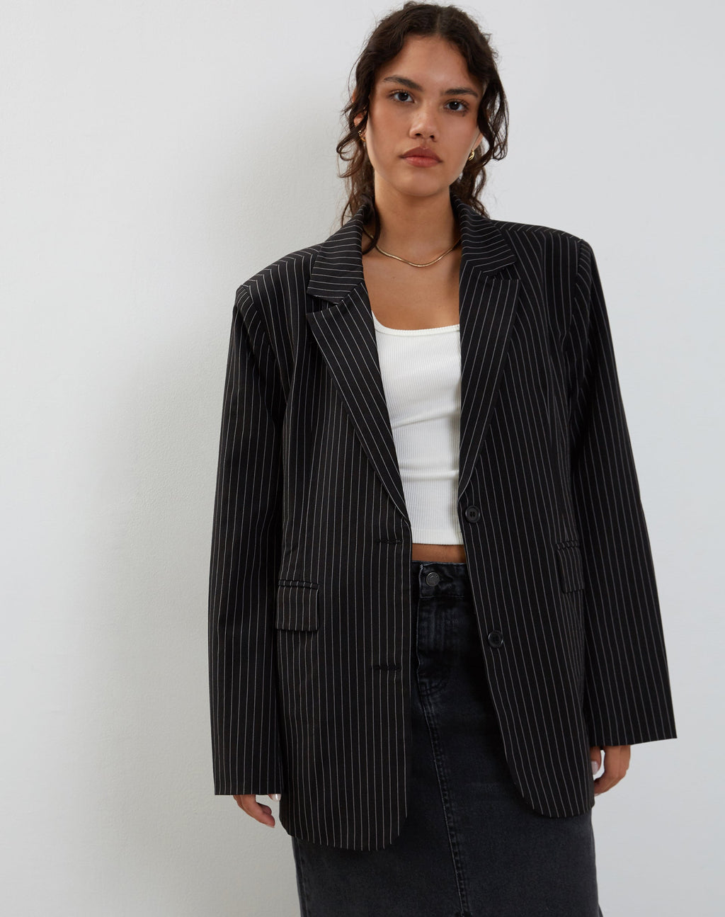 Blazer Maiwa à rayures noires