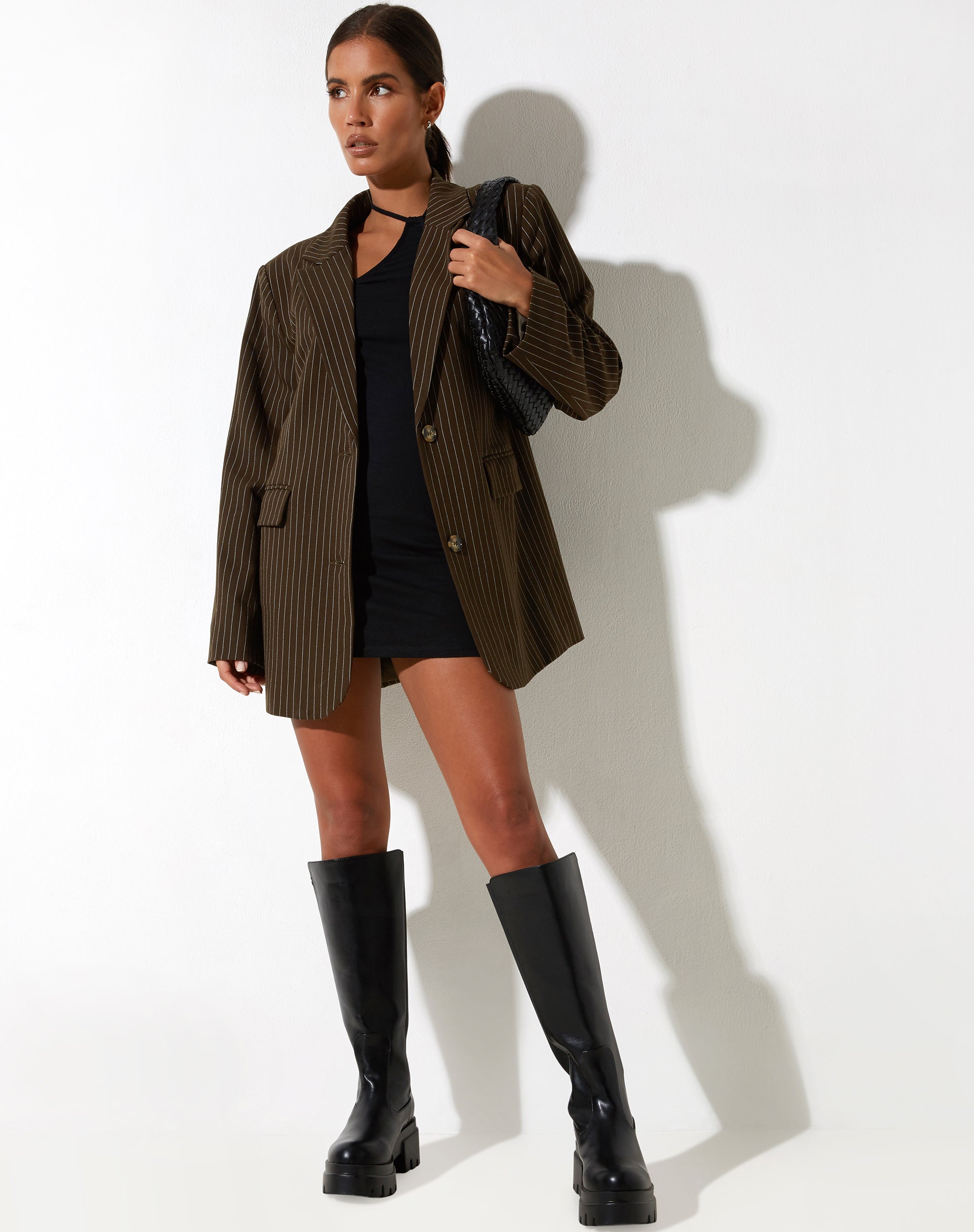 Image de Maiwa Blazer en Pinstripe Brown