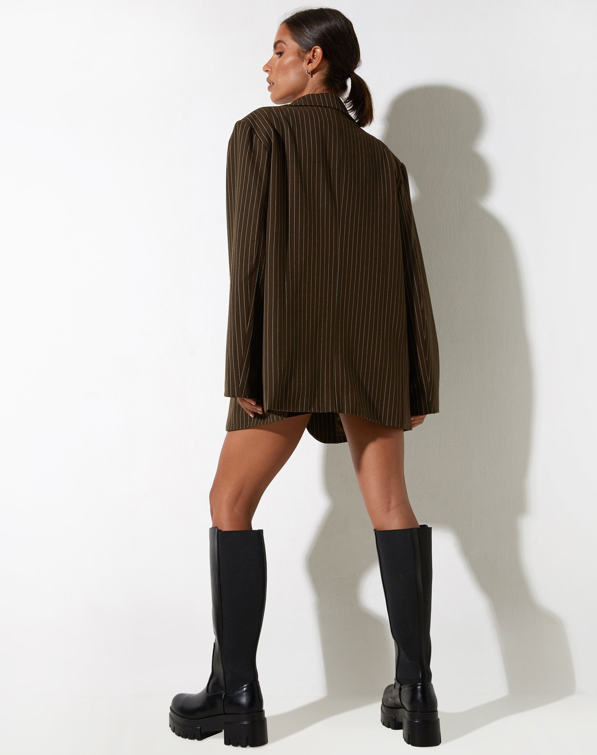 Image de Maiwa Blazer en Pinstripe Brown