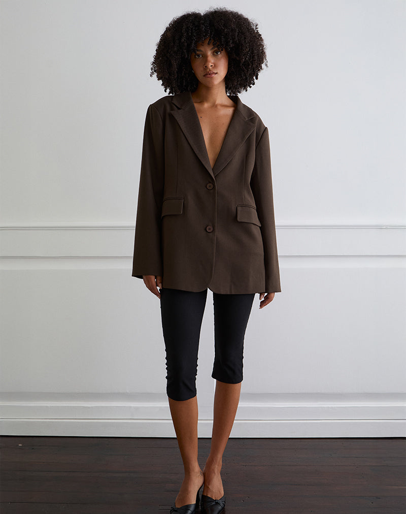 Image de Maiwa Textured Tailoring Blazer in Brown