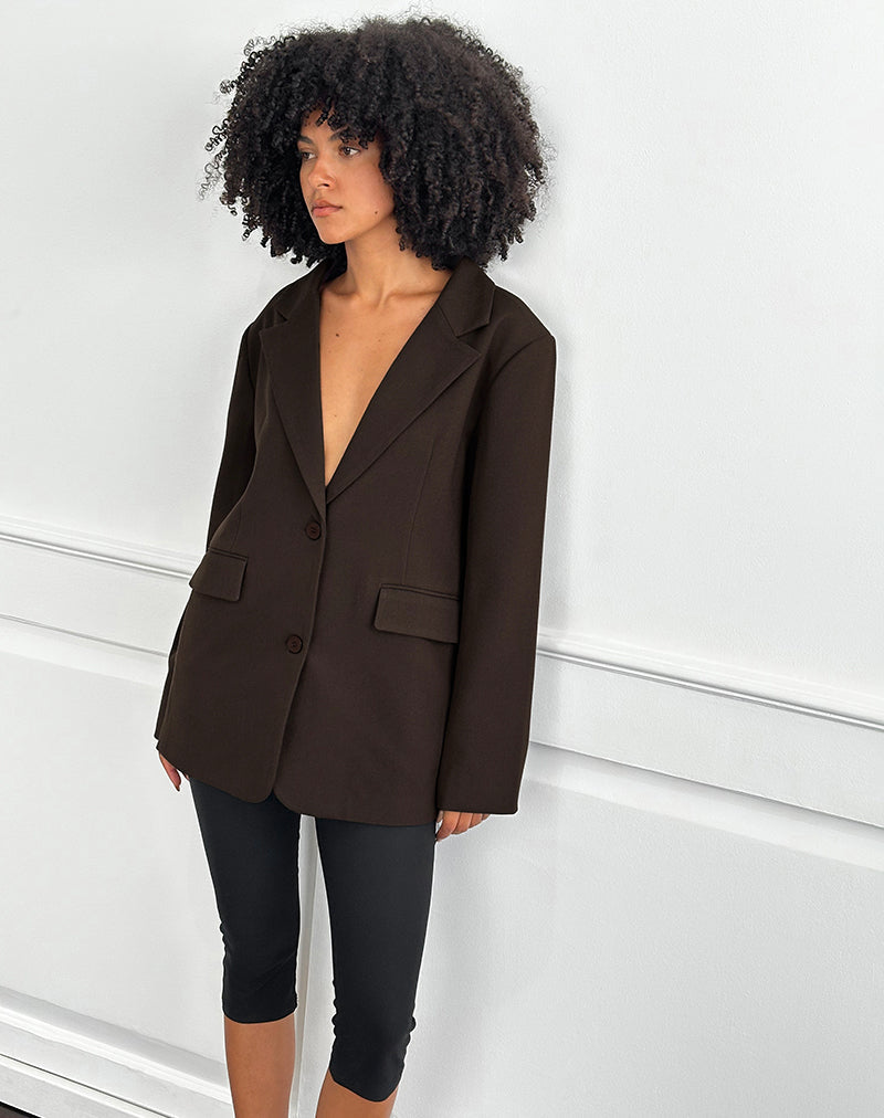Image de Maiwa Textured Tailoring Blazer in Brown