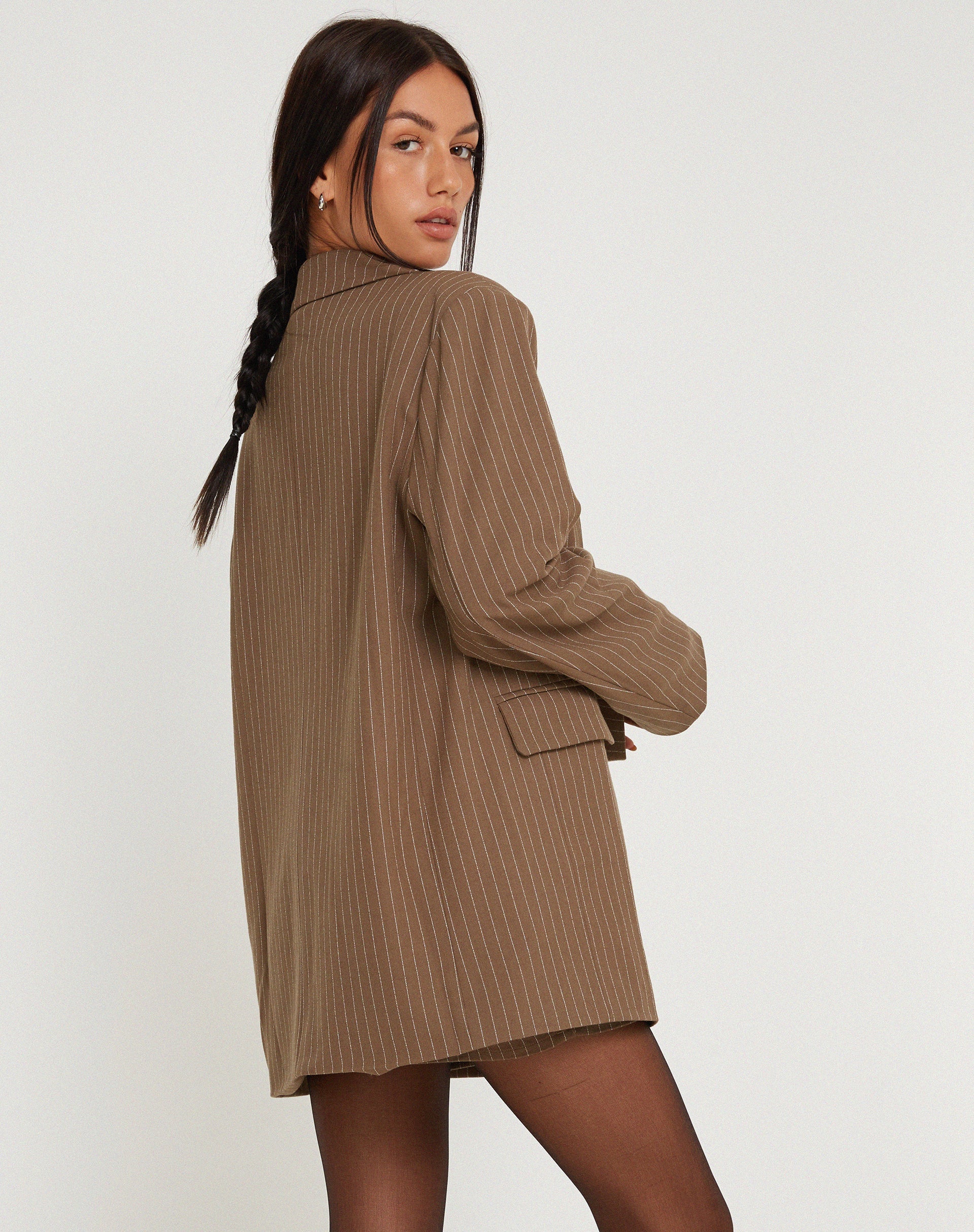 Image de Maiwa Blazer Pinstripe Brown