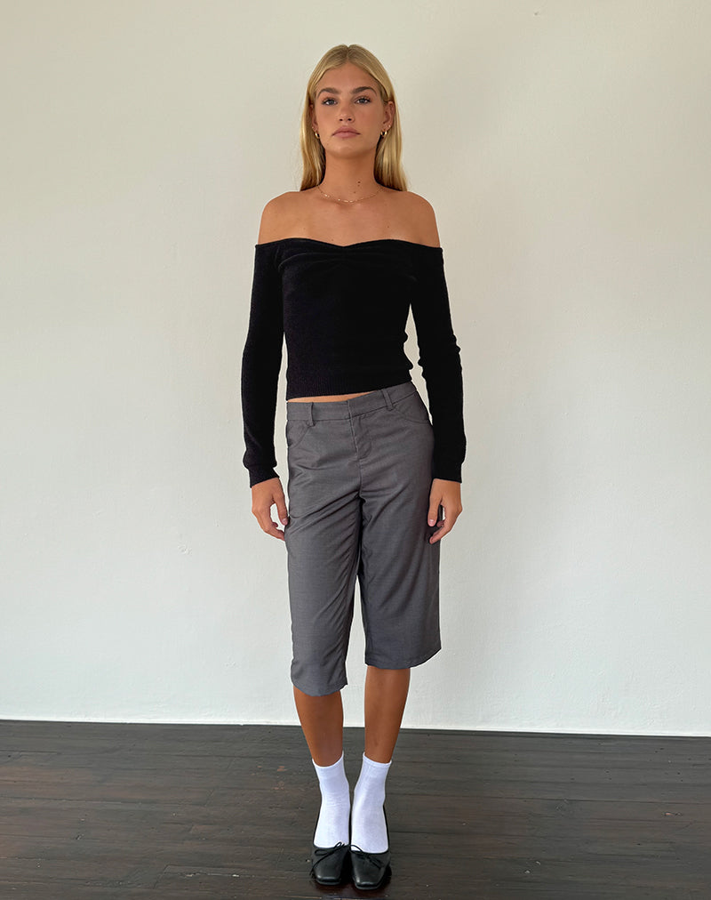 Image de Makena Bardot Jumper in Brushed Black