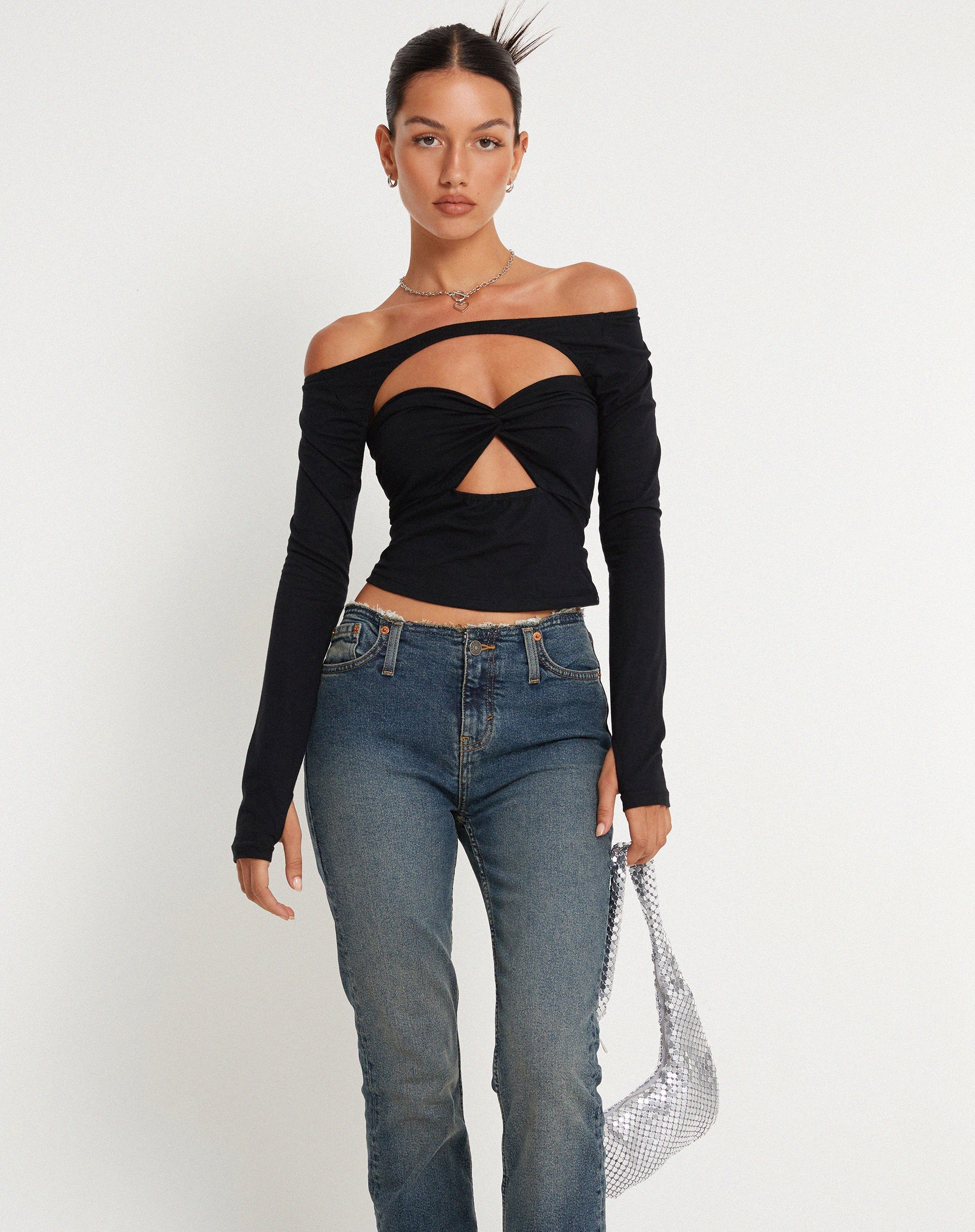 Image de Malin Eloa Shrug Twinset Black