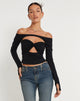 Image de Malin Eloa Shrug Twinset Black