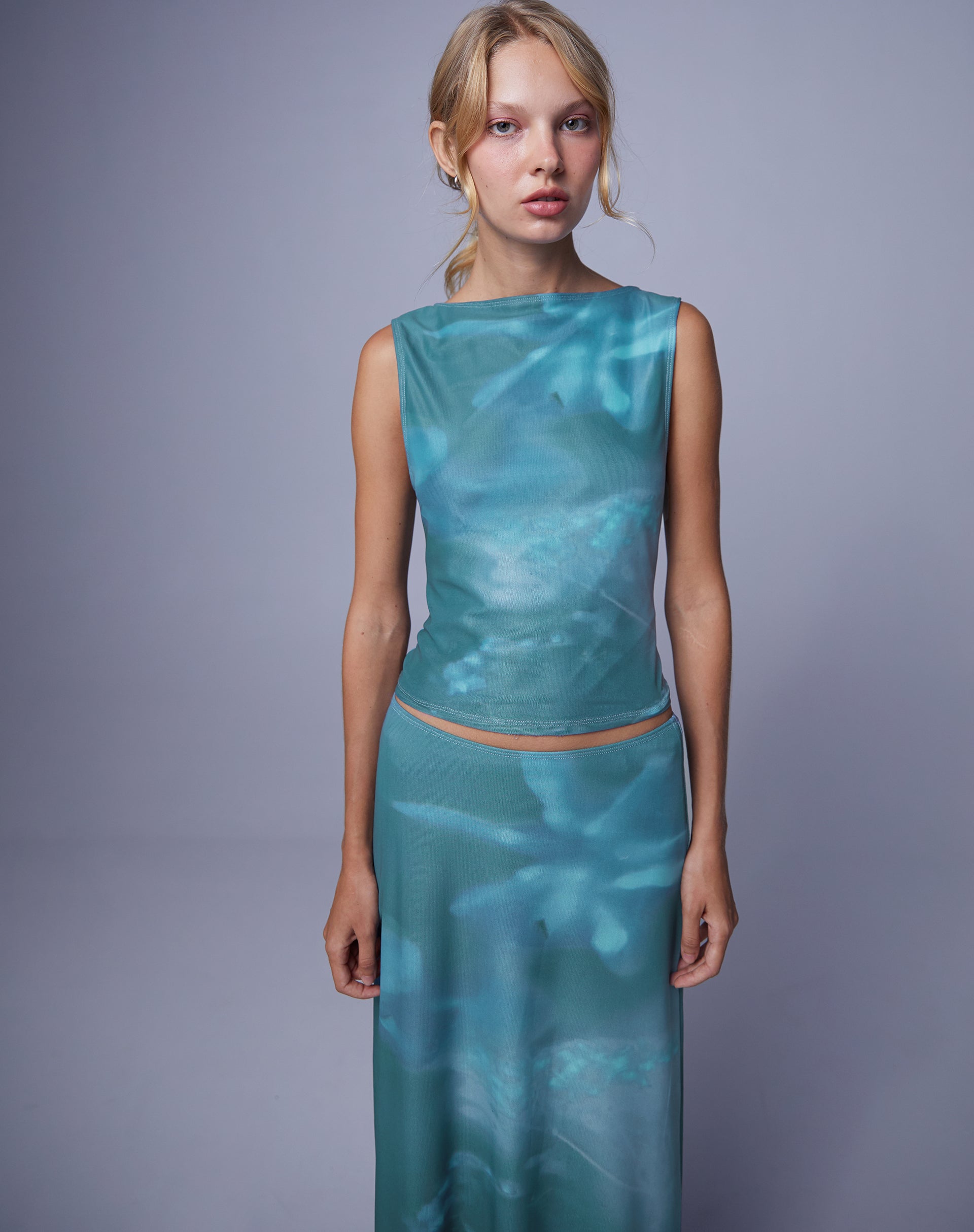 Image de Image de Maloe Mesh Top in Floral Lumen