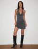 Image de Malora Cowl Mini Dress in Charcoal