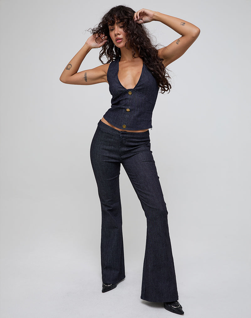 Image du pantalon Malvinas en denim foncé Indigo