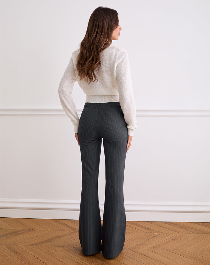 Image de Malvinas Trouser in Tailoring Grey Stripe (pantalon de tailleur à rayures grises)