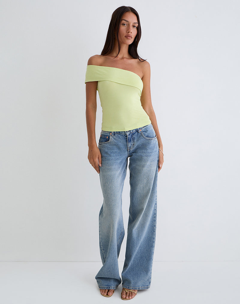 Image de Marga One Shoulder Top in Pistachio