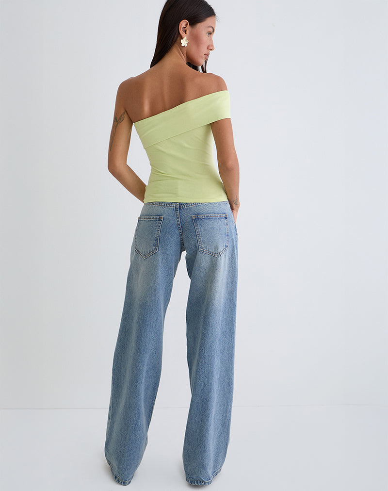 Image de Marga One Shoulder Top in Pistachio
