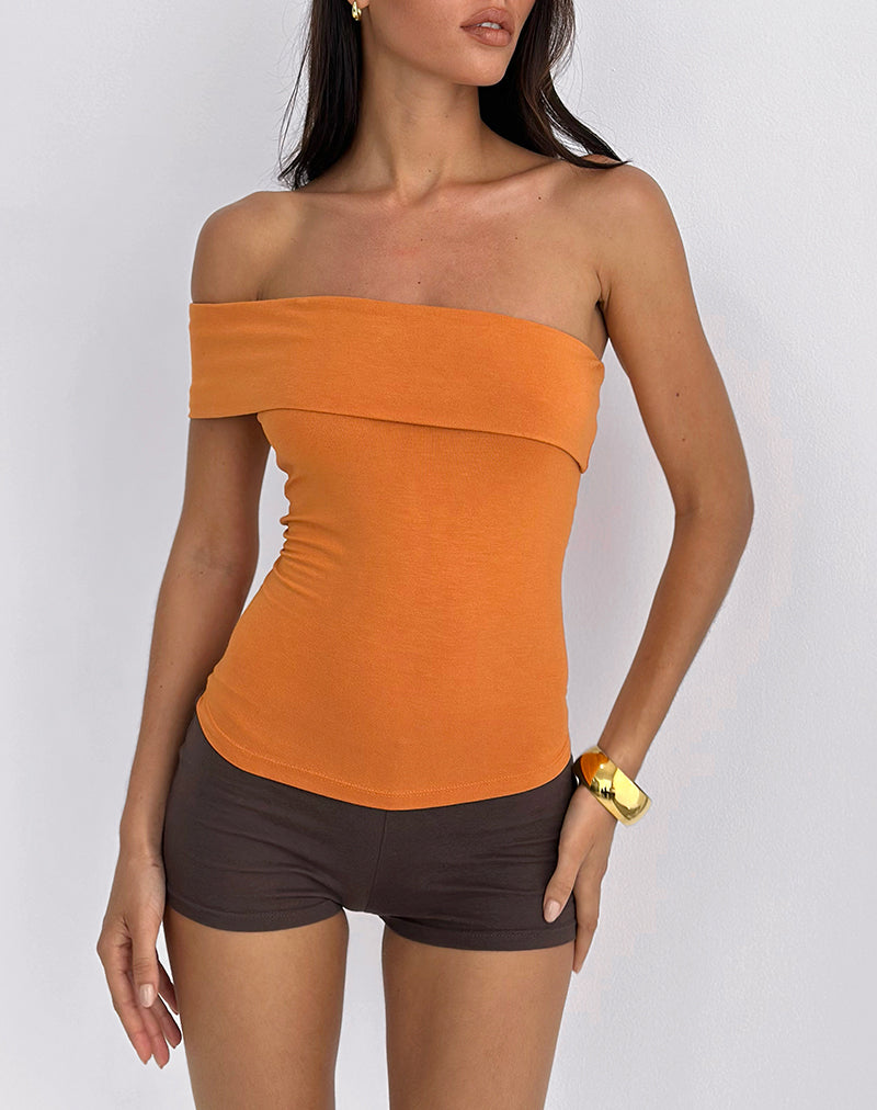 Image de Marga One Shoulder Top in Sunset Orange