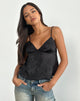 Image de Marinda Top in Satin Jacquard Black