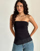 Image de Marissa Longline Asymmetrical Tube Top in Black