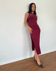 Image de Marlo Asymmetric Midi Dress in Burgundy