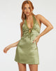 Image de Maruko Mini Robe en Satin Olive