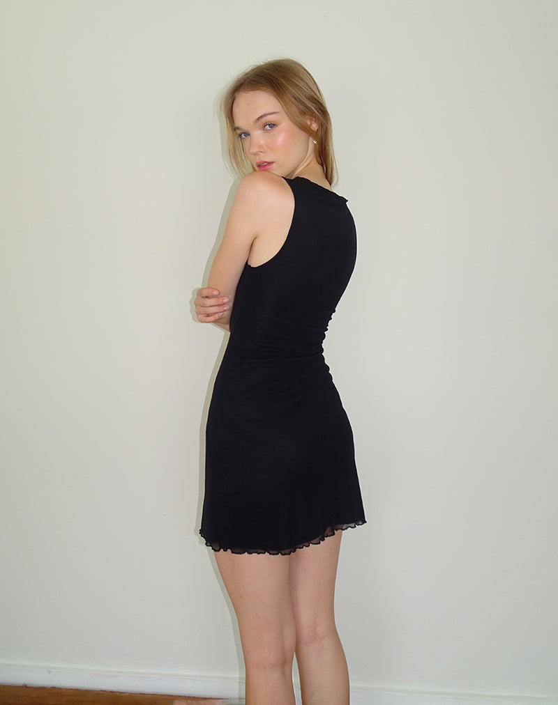 Image de Masita Mini robe asymétrique en noir