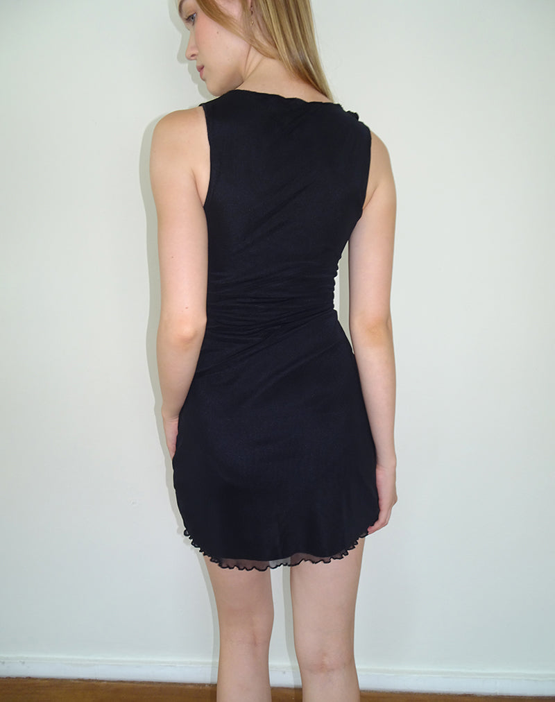 Image de Masita Mini robe asymétrique en noir
