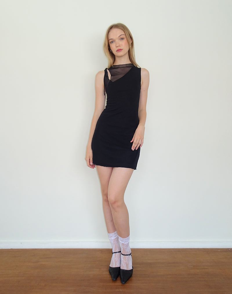 Image de Masita Mini robe asymétrique en noir