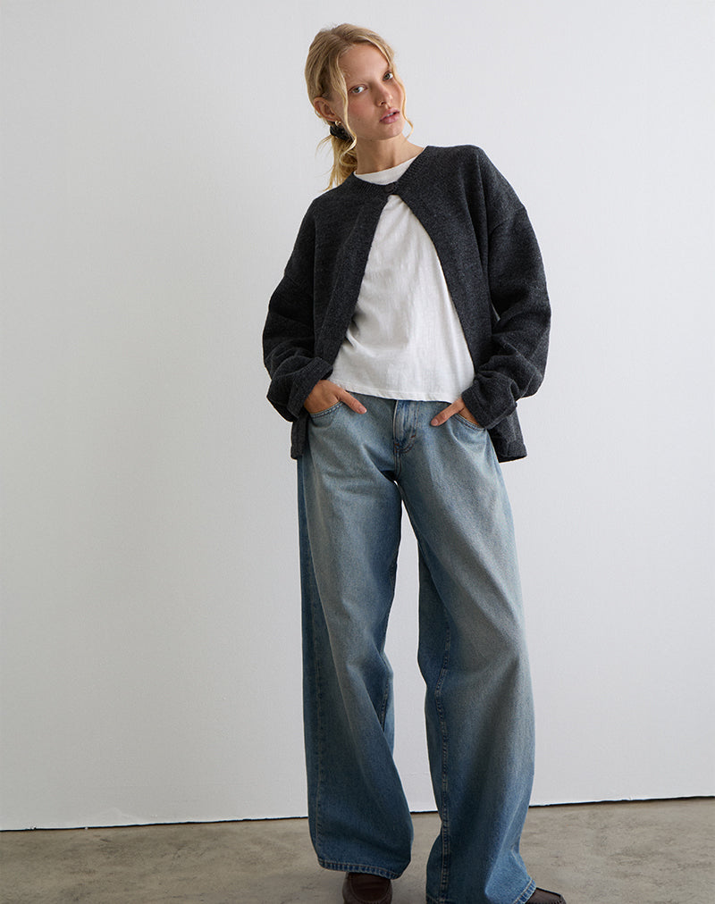 Cardigan Maureen en gris foncé