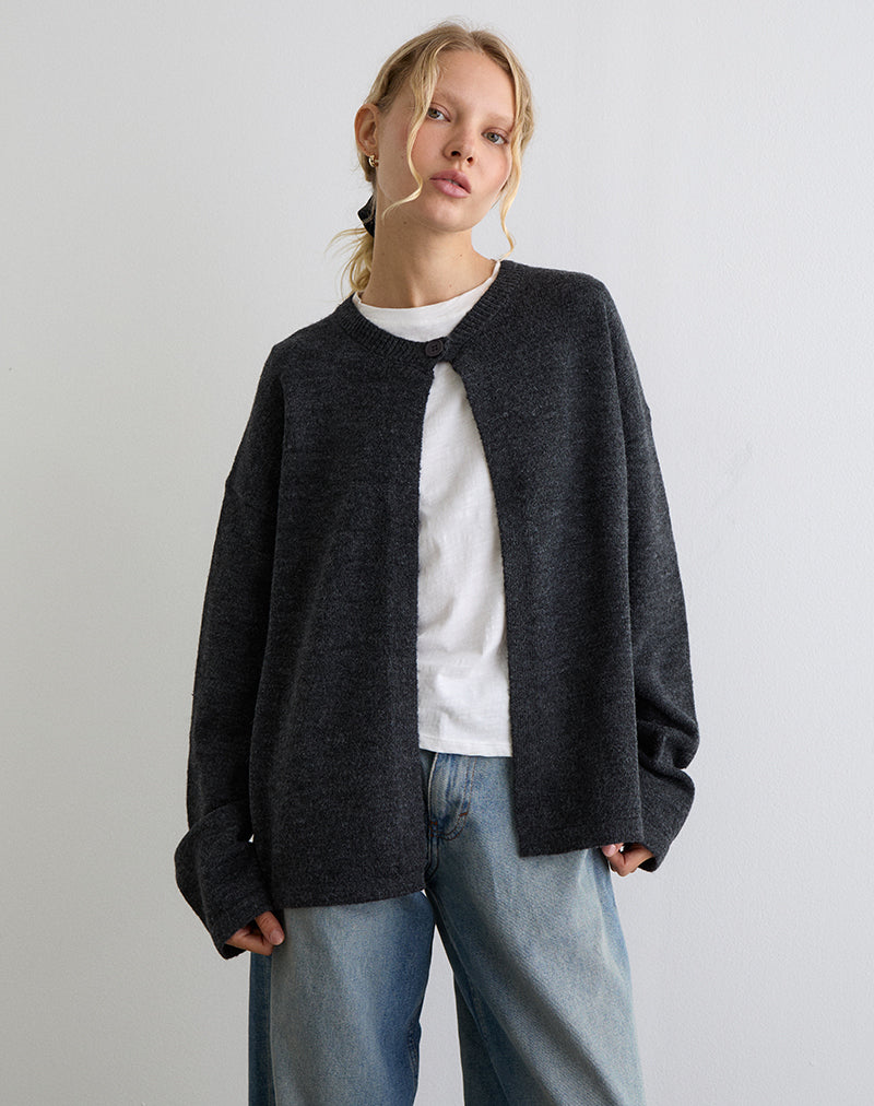 Cardigan Maureen en gris foncé