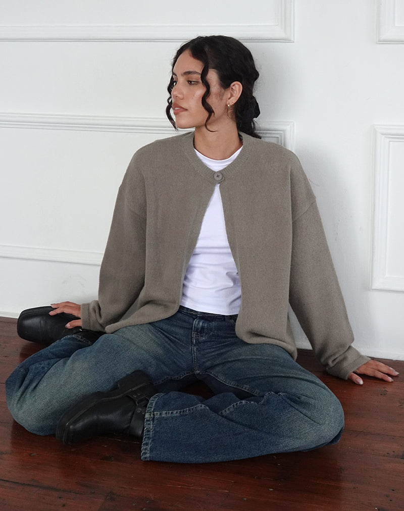 Cardigan Maureen en taupe