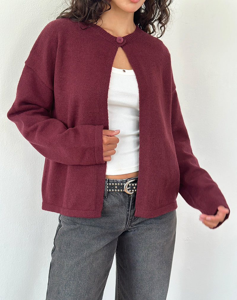 Cardigan Maureen en vin