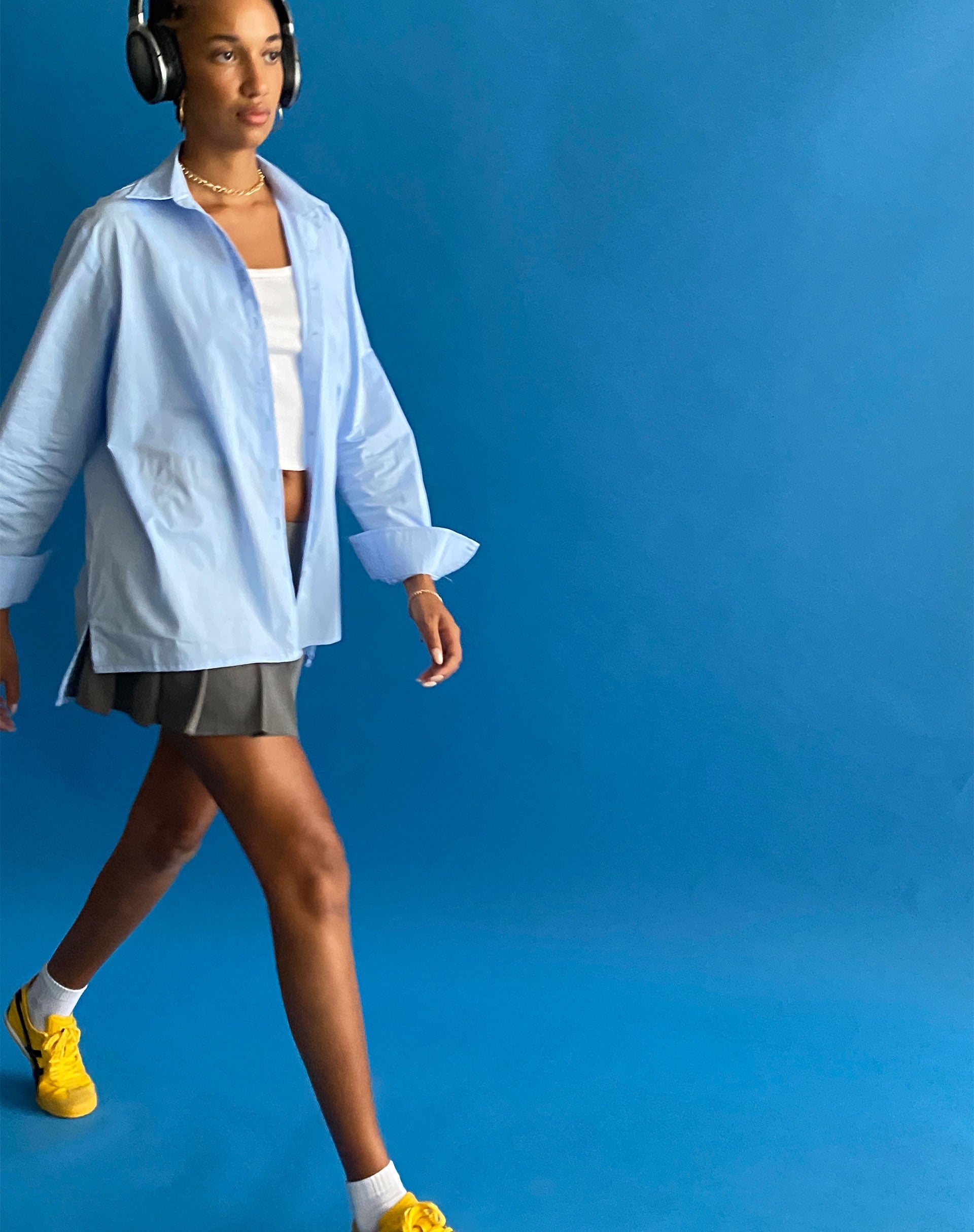Image de Mavis Button Up Shirt in Poplin Sky Blue