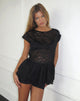 Image de Mayumi Peplum Lace Unlined Top in Black