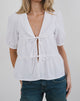 Image de marque de Medda Chemise à manches bouffantes en popeline blanche