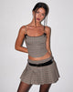 Image de Casini Jupe plissée en Micro Check Brown