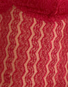 dentelle en maille rouge