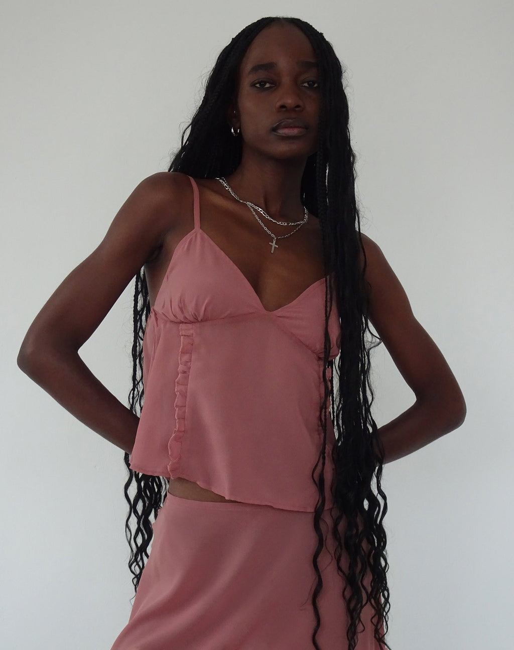 Melly - Top cami en mousseline - Dessert Sand