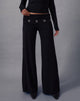Image of Travis Foldover Trouser in Black with Eyelets