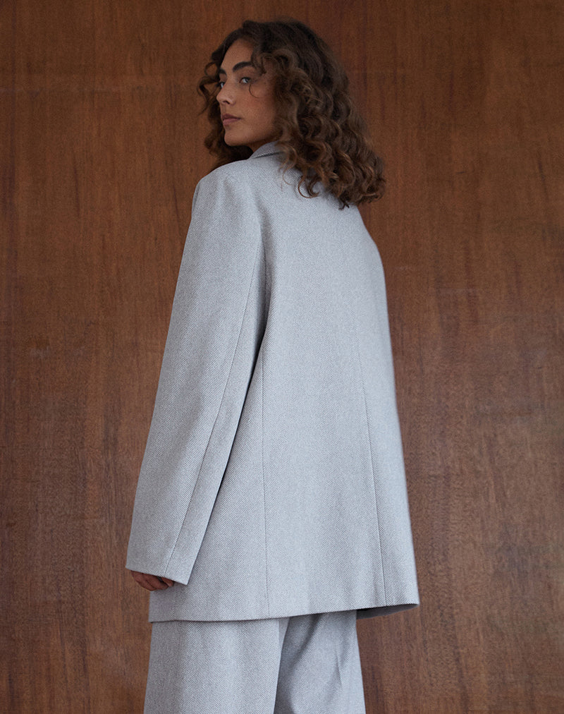 Image de Messeir Faux Wool Blazer in Grey