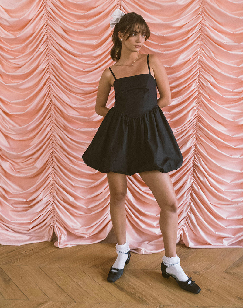 Image de Micala Pufball Mini Dress in Black