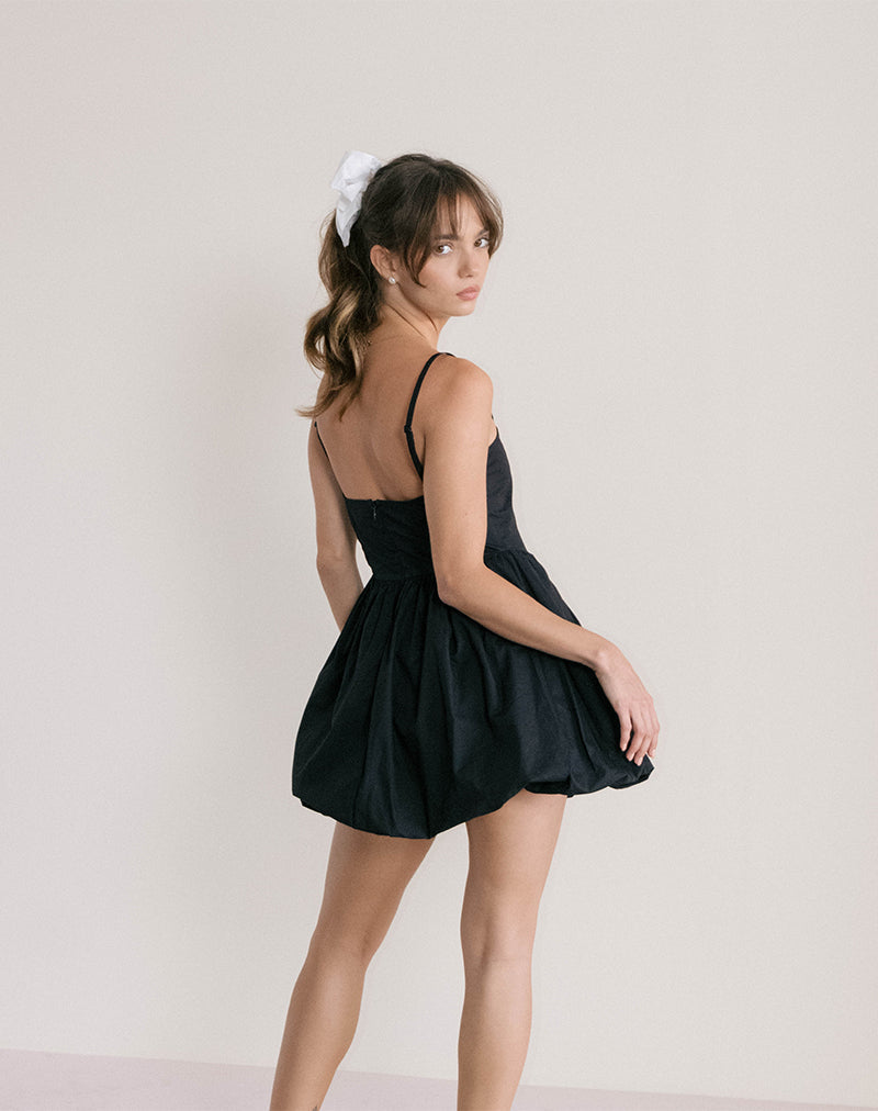 Image de Micala Pufball Mini Dress in Black