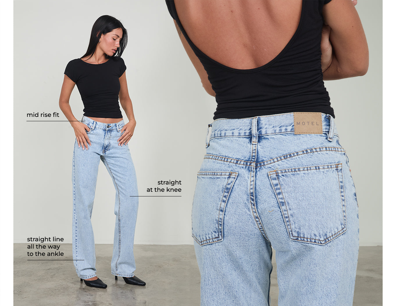 JEAN DROIT TAILLE MOYENNE