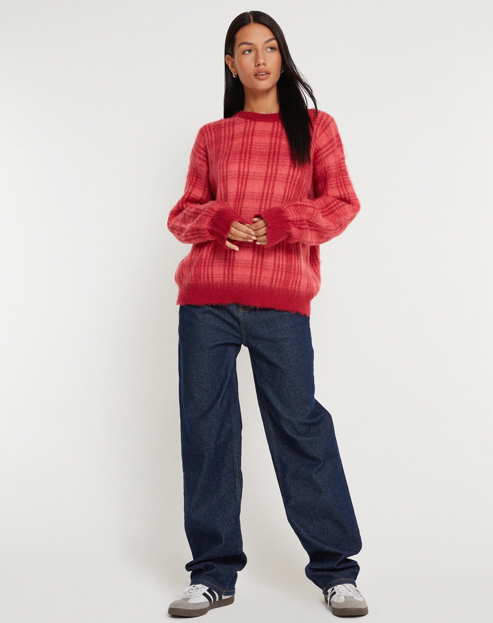 Image de Mihail Jumper tricoté en rouge et rose