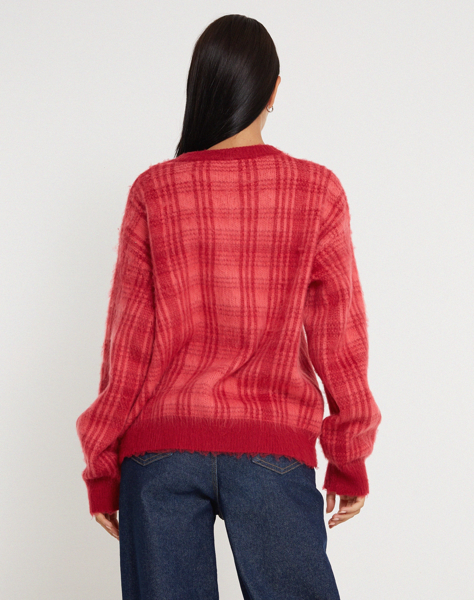 Image de Mihail Jumper tricoté en rouge et rose