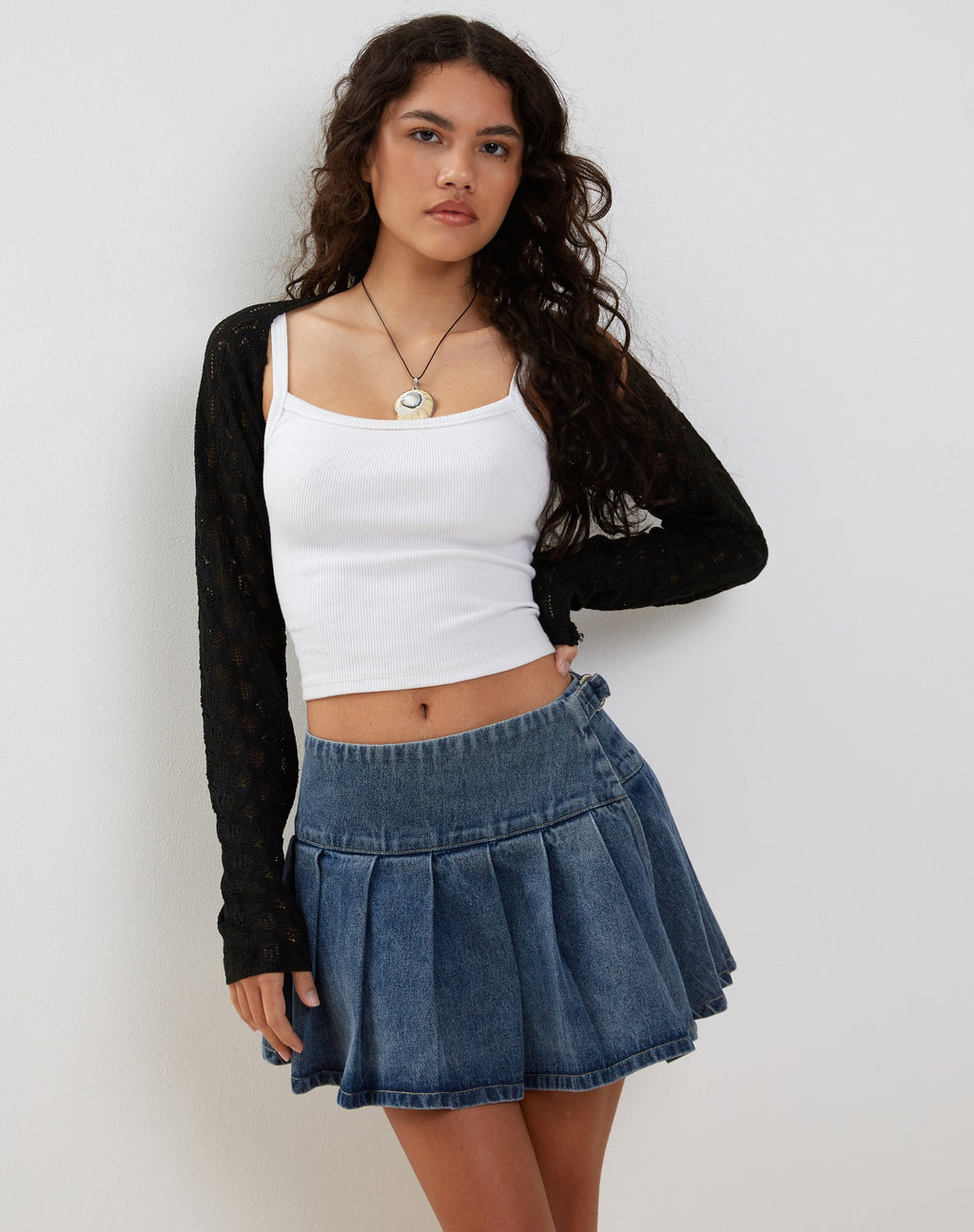 Cardigan Mika Shrug en maille noire
