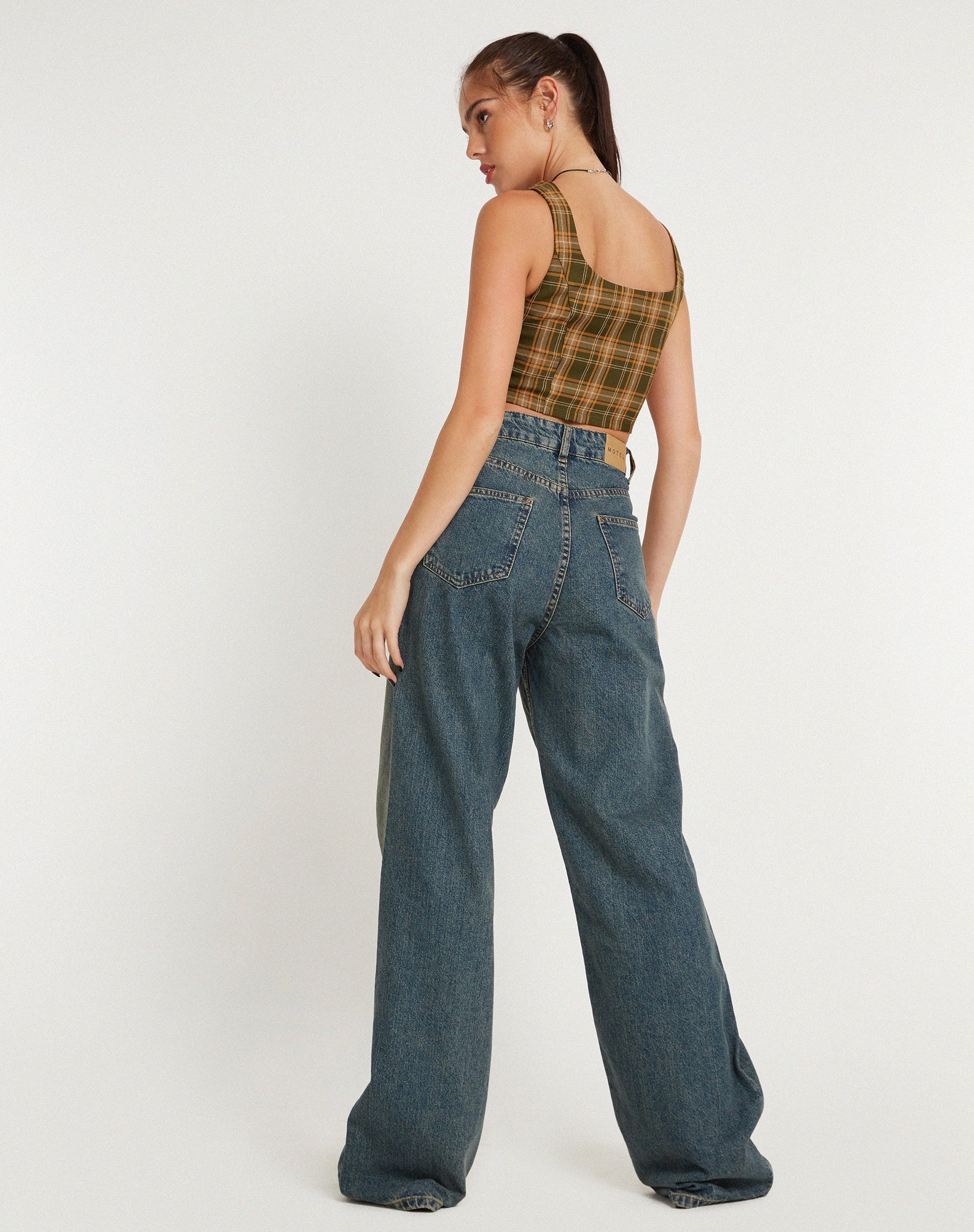 Image de Milton Corset Top in Tartans Green Brown