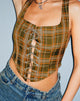Image de Milton Corset Top in Tartans Green Brown