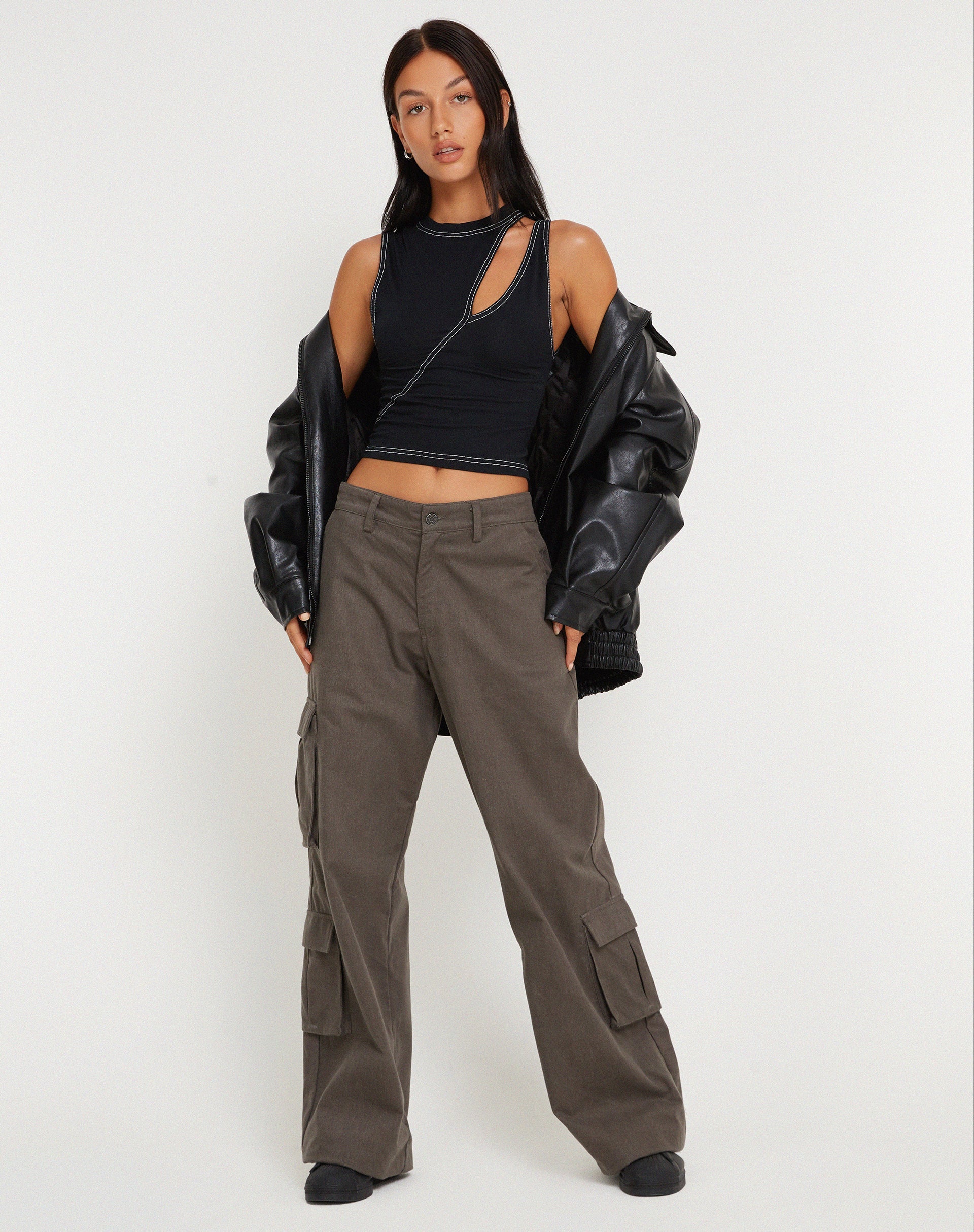 image de Min Cutout Crop Top in Black